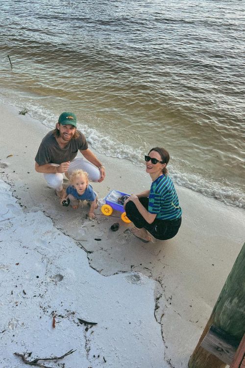 Patrick And Jada Share The Picture Of Them Playing In The Sand With Their Son Rafi In 2023