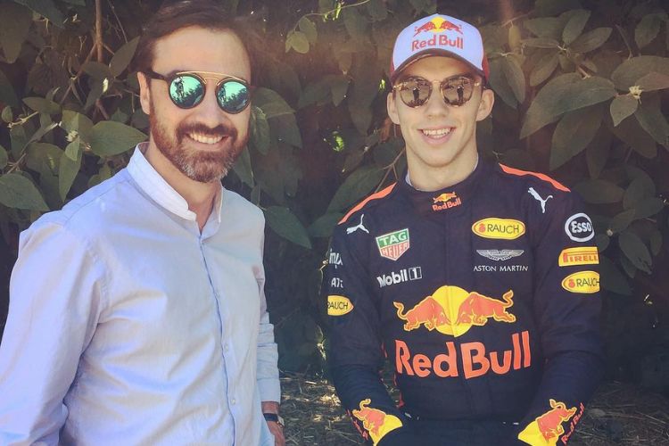 Paul Gasly Pictured With Young Pierre During His Time With Red Bull In 2017