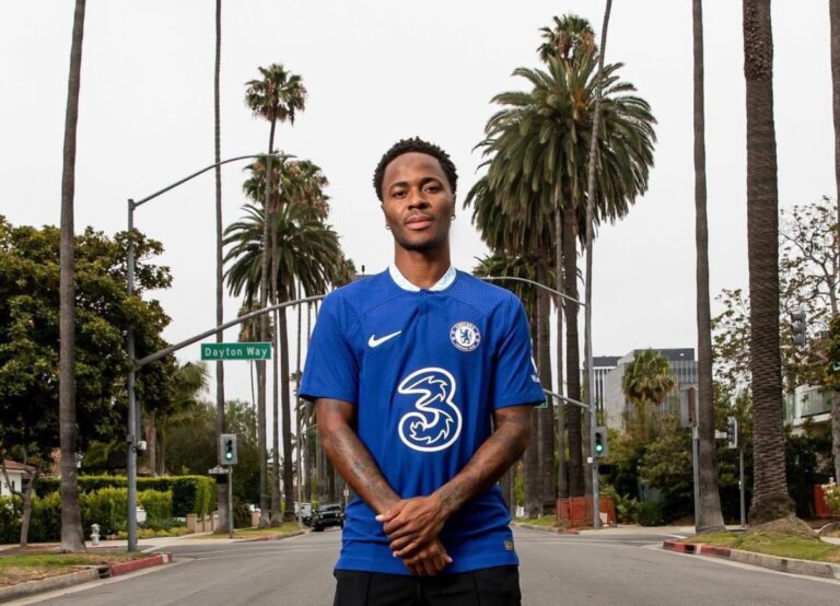 Raheem Sterling Pictured For The First Time In Chelsea Jersey In July 2022