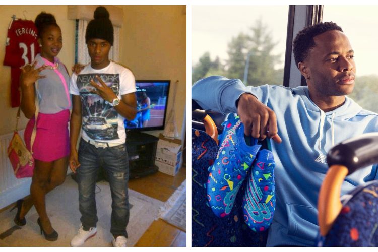 Left: Raheem Sterling Pictured With Older Sister Lakima And On Right: Sterling Dedicates His New Football Boot Collection To His Sister