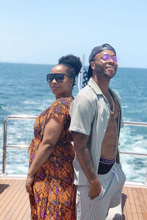 Raheem Sterling Pictured With His Mother Nadine Clarke During A Vacation In 2019