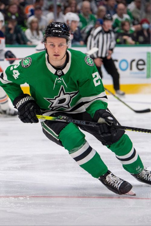 Roope Hintz Pictured In Action For The Dallas Stars In 2023