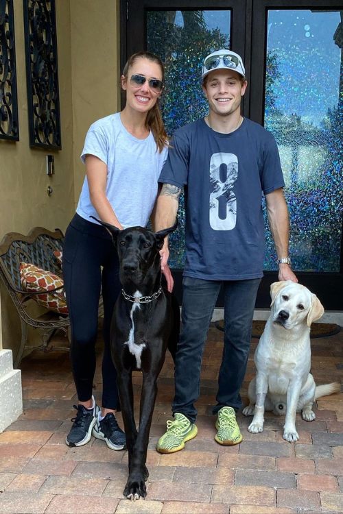 Santino Ferrucci With His Fiance Renay Moore And Their Pets Kodak(R) And Kleo Pictured In 2021