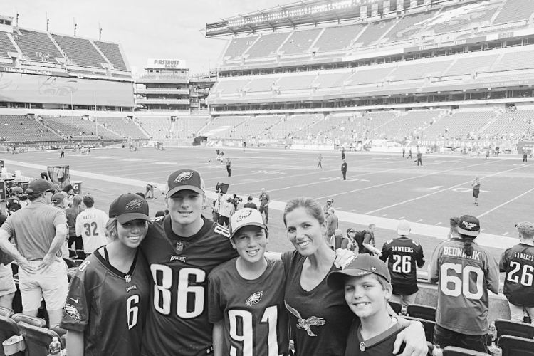 Sean O'Hair Family, Including His Wife, Jackie And Their Four Kids Seen Rooting For The Eagles 