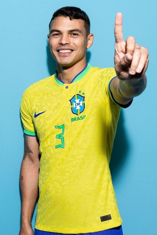 The Chelsea Defender Thiago Silva Pictured In The Brazilian Kit Before The Start Of World Cup 2022