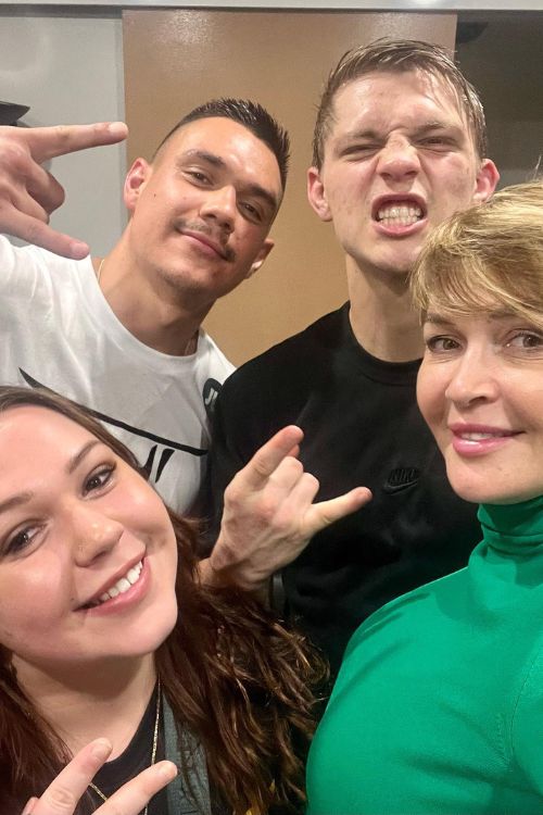 Tim Tszyu Pictured With His Siblings, Sister Anastasia, Brother Nikita(Right) And His Mother Natalia Tszyu