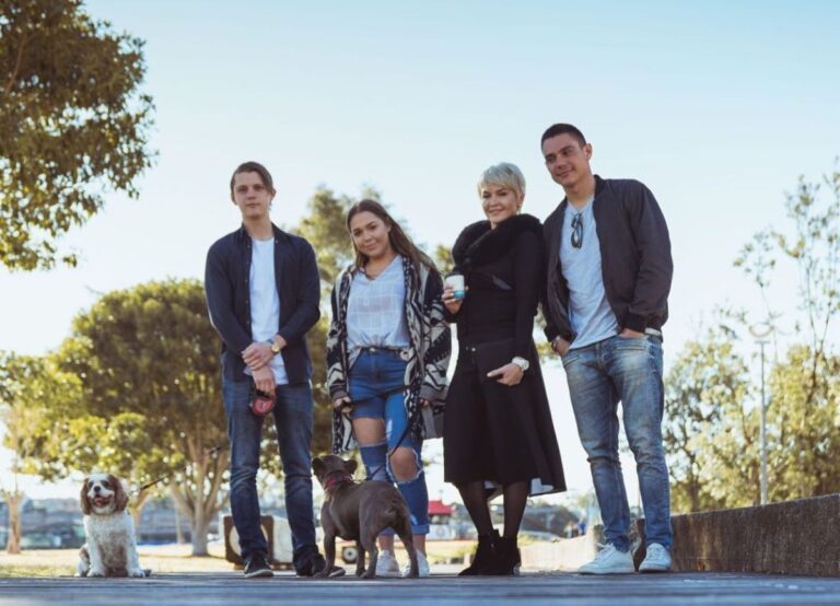 Tim Tszyu(Right) Pictured With His Mother, Natalia Tszyu, And His Siblings Nikita(Left) And Anastasia Tszyu
