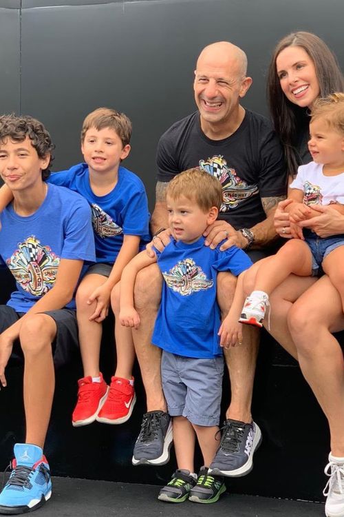 From L To R: Leo, Deco, Max, Tony And Lauren With Their Daughter Nina Pictured At Indianapolis Motor Speedway In 2020