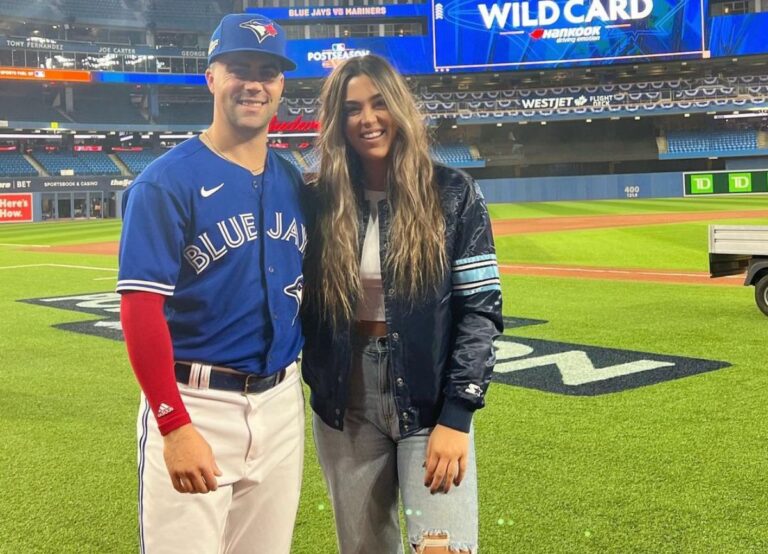 Whit Merrifield Pictured With His Sister Costner Merrifield In Rogers Center In 2022