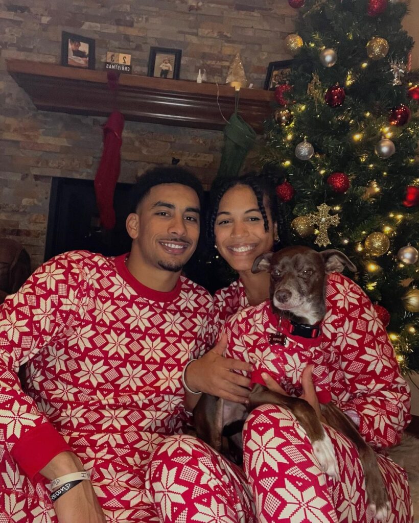 Jordan And Ronika Celebrating Christmas Together