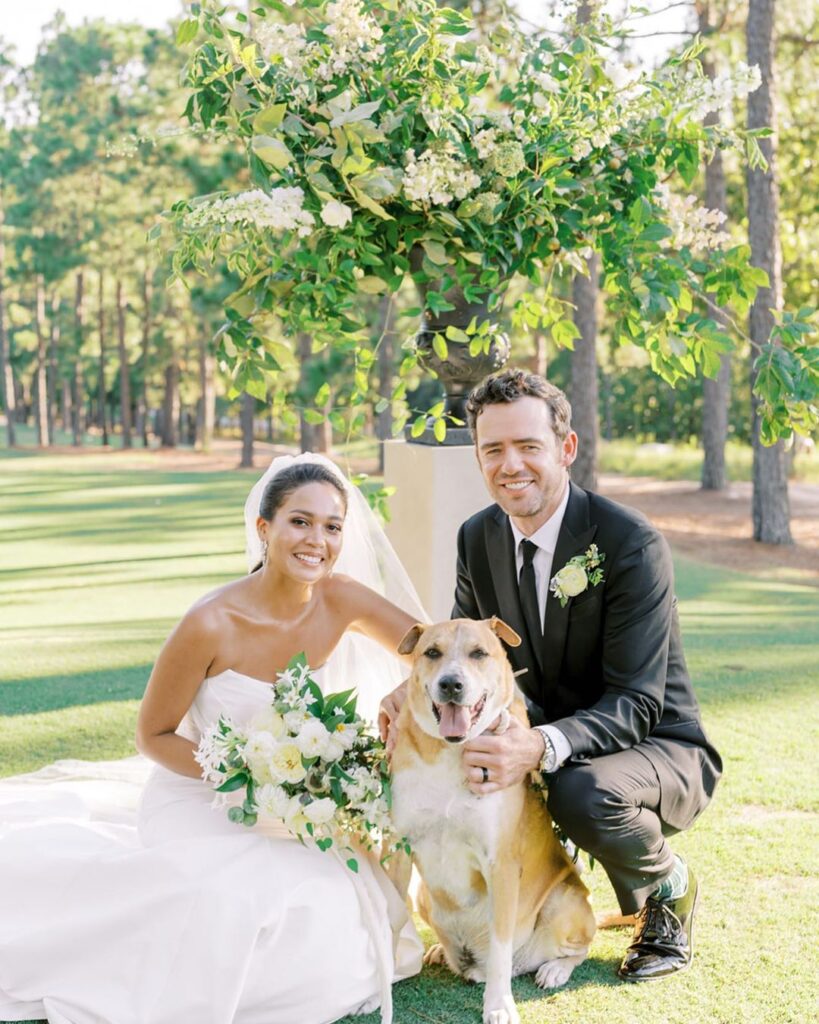 Lanto And Maya With Their Pet Troy On Their Wedding Day