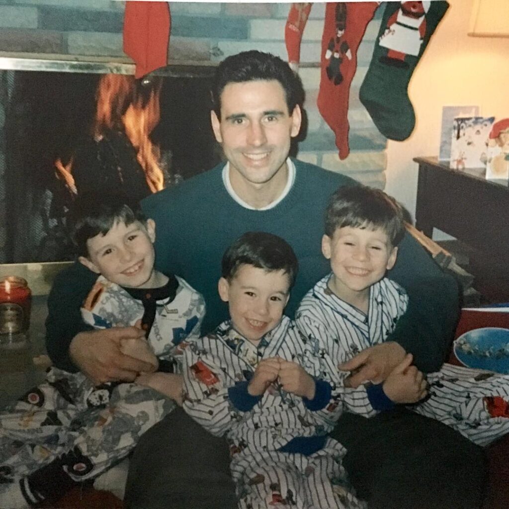 Father Smith With His Three Son Brendan, Rory and Reilly