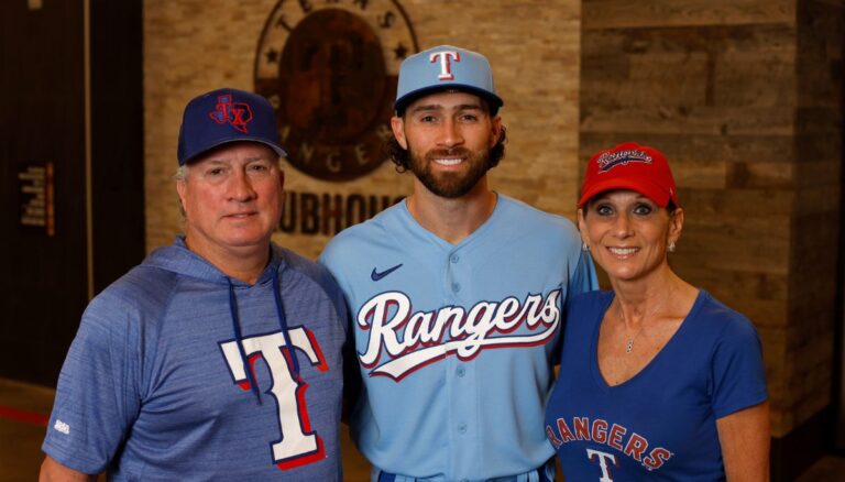 American Baseball Player Charlie Culberson With His Father & Mother