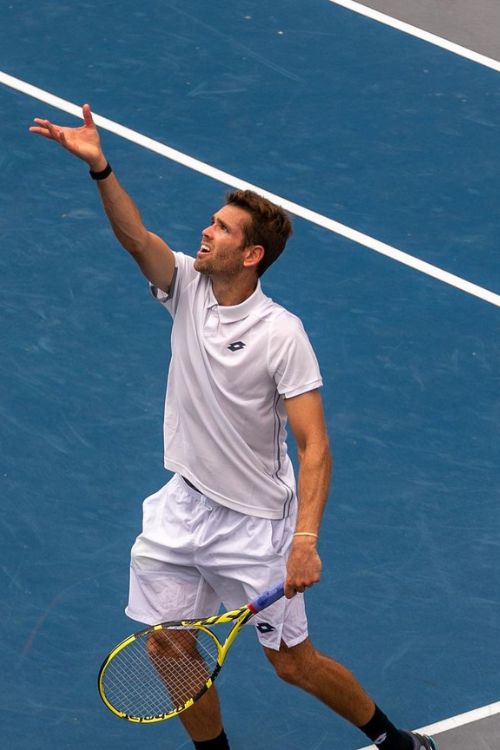 Austin Krajicek About To Throw A Serve