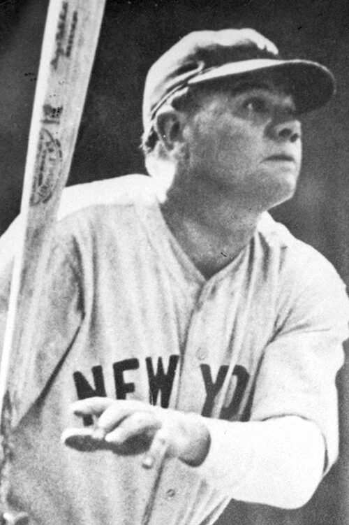 Babe Ruth Playing For The New York Yankees (Source: Baseball Hall of Fame)