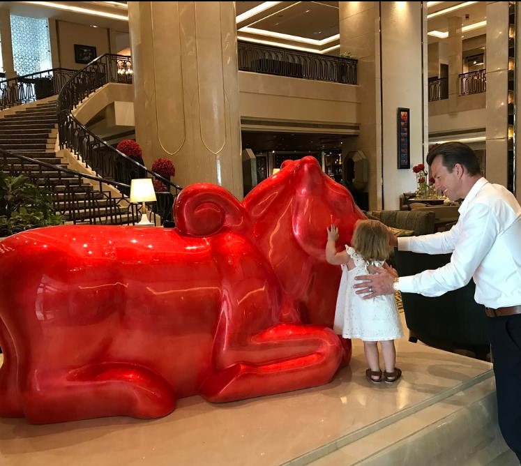 Brett Lee With His Daughter