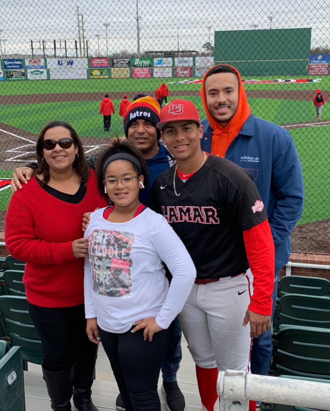 Carlos Correa With His Brother Jean, Sister & Parents