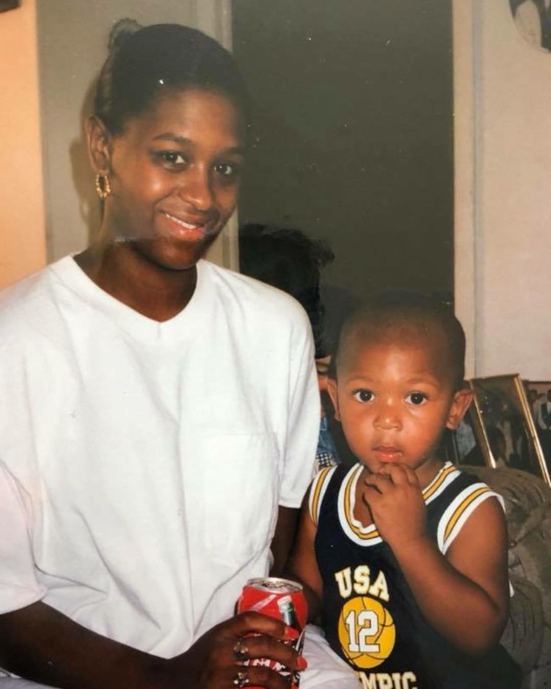 Childhood Picture Of Ray Lewis III With His Mother Tatyana McCall