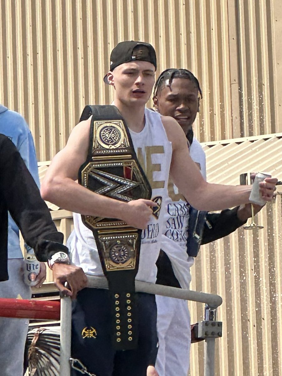 Christian Braun With WWE Belt At Parade 