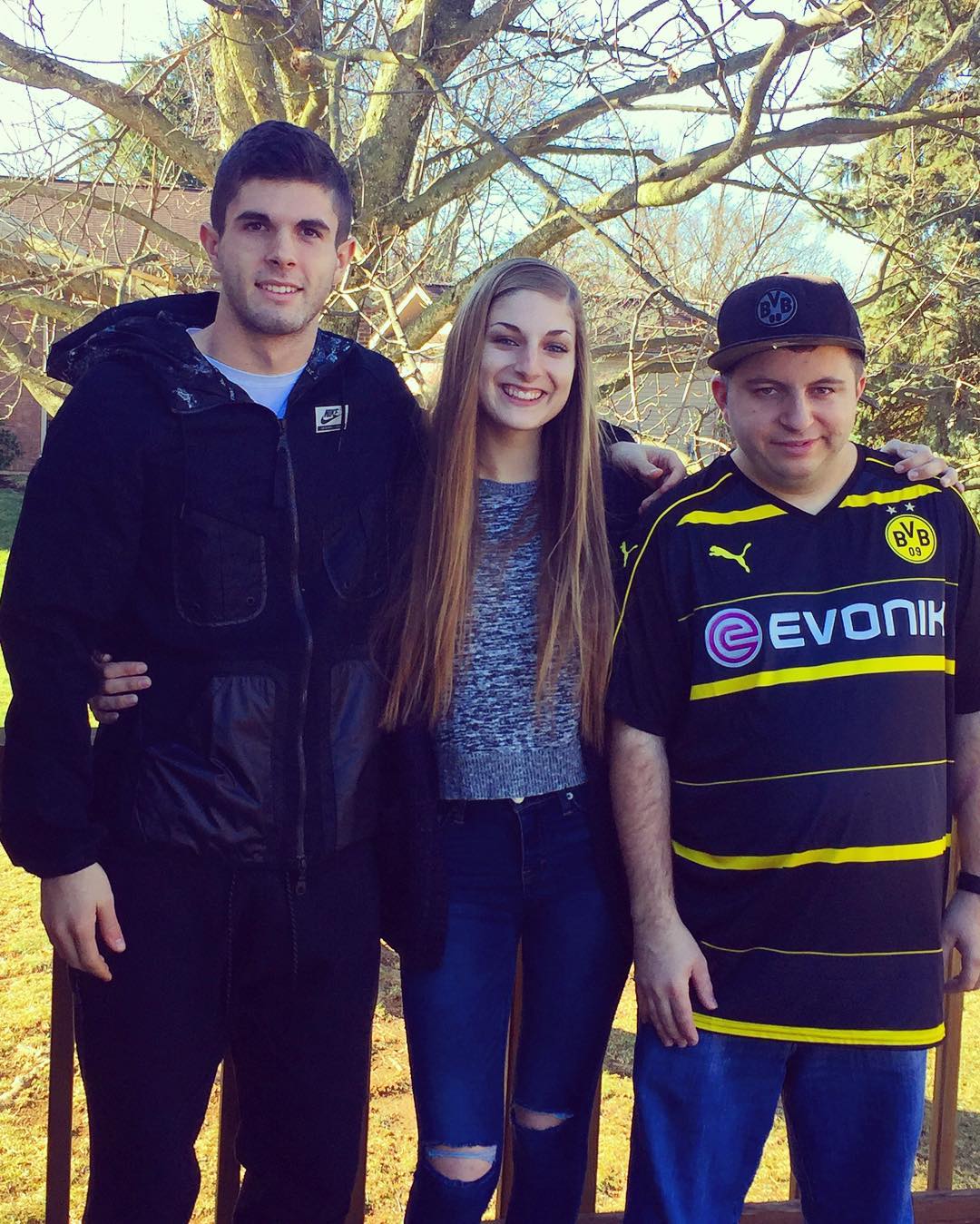 Christian Pulisic With His Brother Chase And Sister Devyn