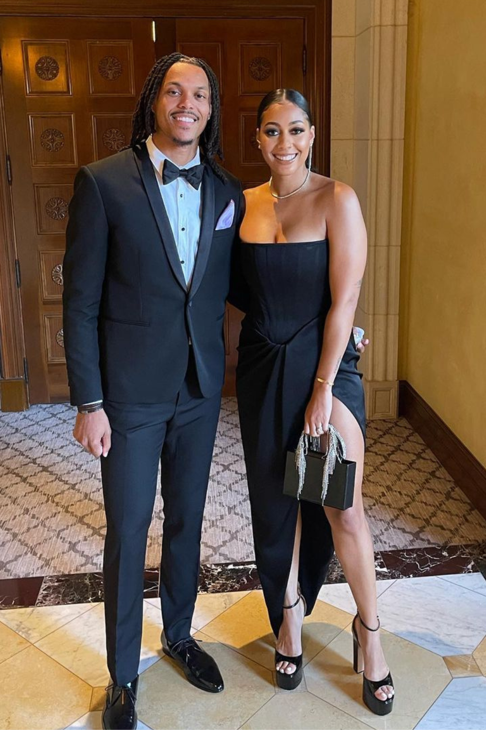 Damion Lee With His Wife, Sydel Curry