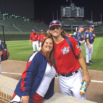 Dylan Crews with his mother