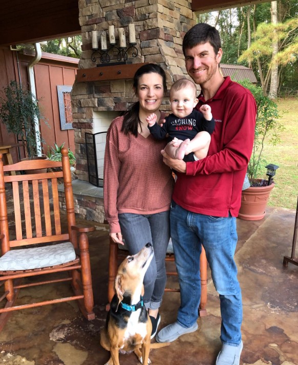 Grant Enfinger With His Wife, Son, And Pet Millie