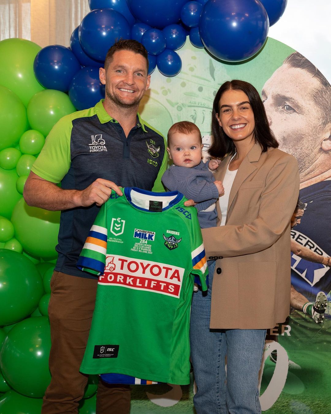 Jarrod Croker Photographed With Wife Brittney Before HIs 300th Game