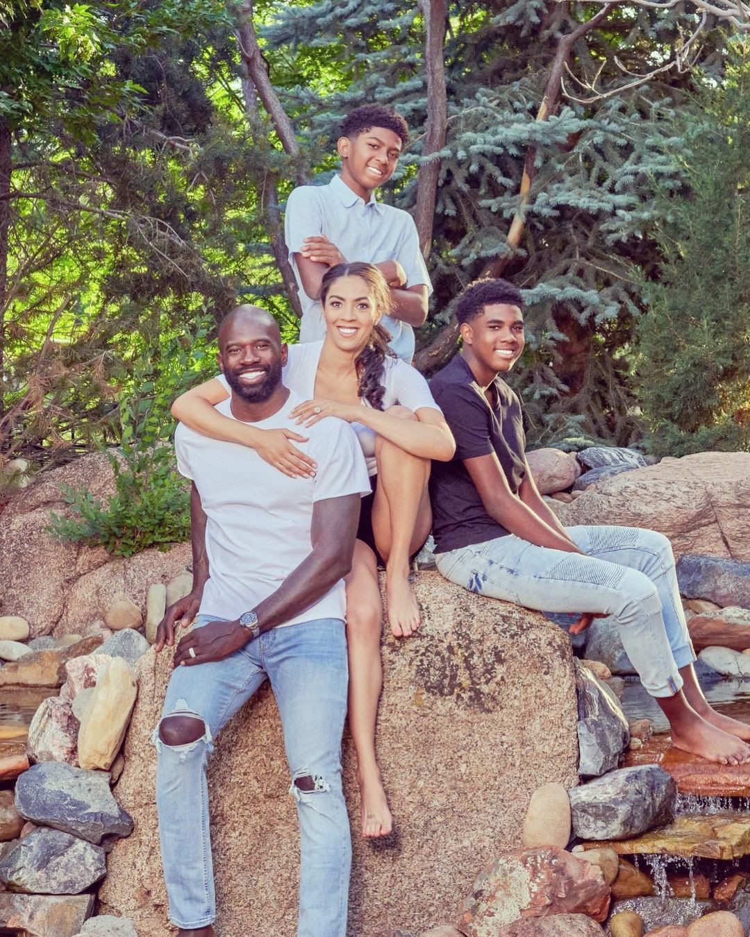 Jason Richardson With His Wife And Kids