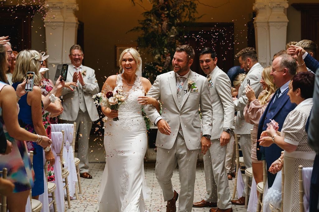 Jordan Smith And His Wife Ellie Melling During Their Wedding