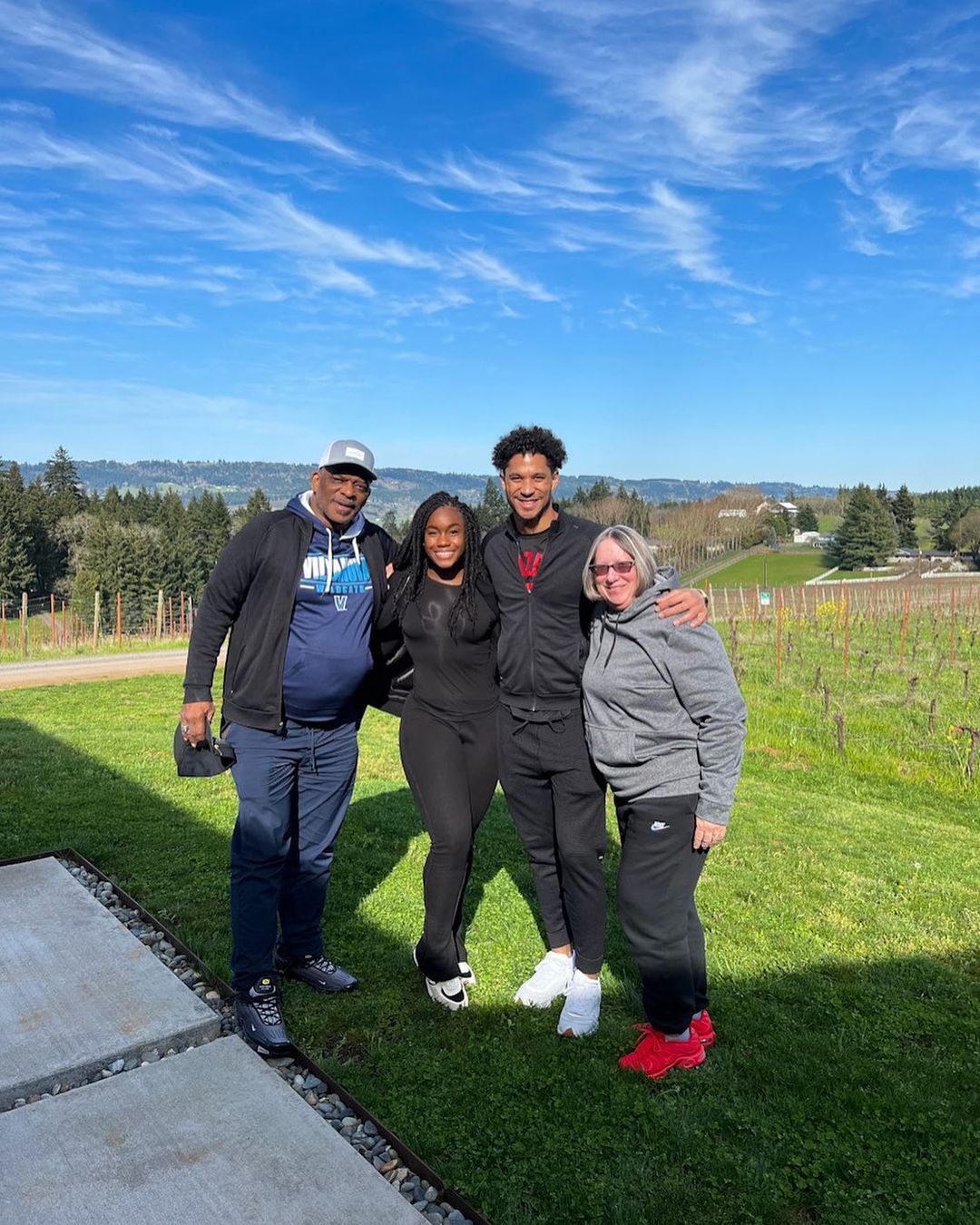 Josh Hart With His Parents And Wife