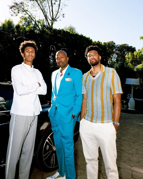 Kenny Smith With His Two Sons, K.J. And Malloy