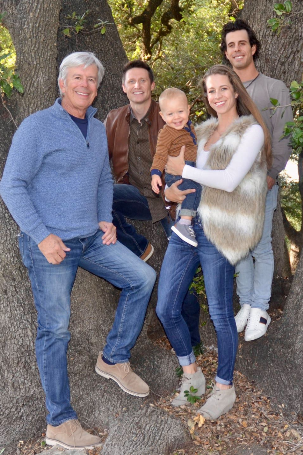 Randy Robertson With Daughter, Son-In-Law, Grandchild And Son