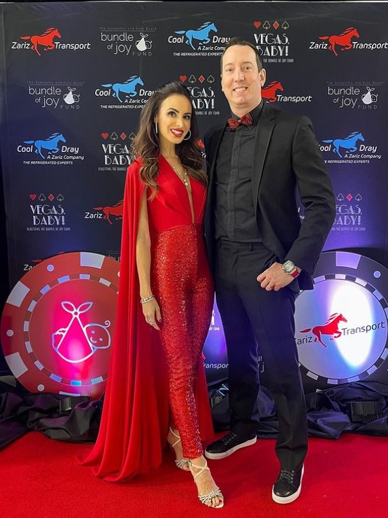 Kyle With His Wife, Samantha Busch