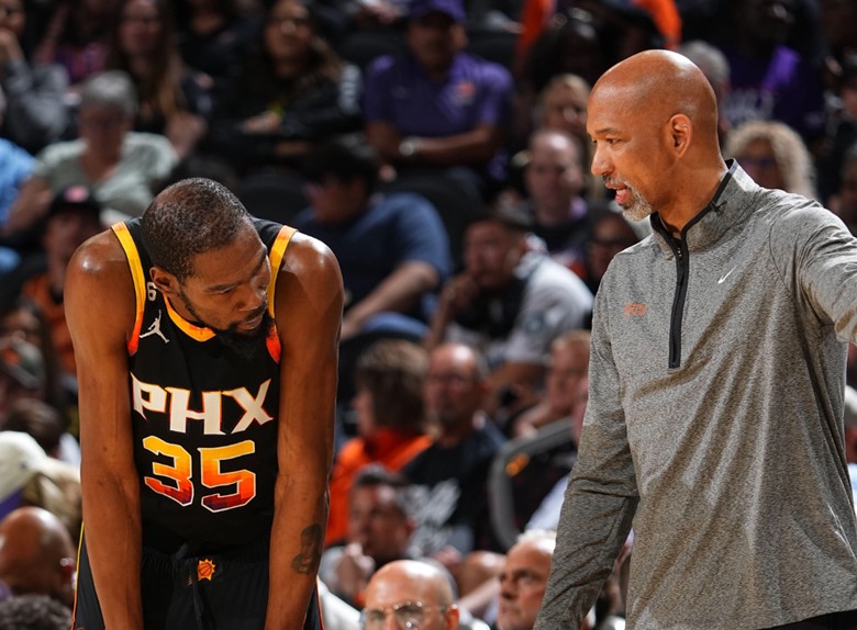 Monty Williams During His Time At Phoenix Suns With Kevin Durant