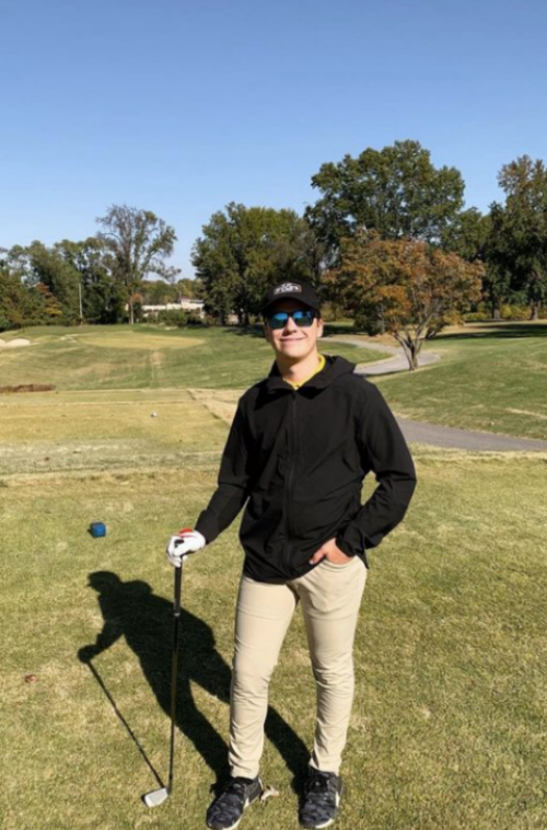 Sam Mayer Playing Golf During His Free Time. (Source: Instagram)