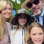 NASCAR Driver Jimmie Johnson With His Wife Chandra & Daughters