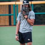 Rhett Lowder playing baseball