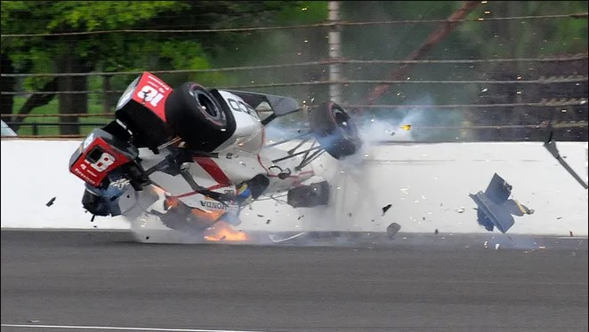 Sebastien Bourdais Accident In Indianapolis 500 Qualifying Race