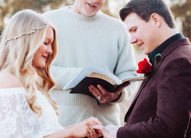 Sheldon And Cami Creed Sharing Their Vows