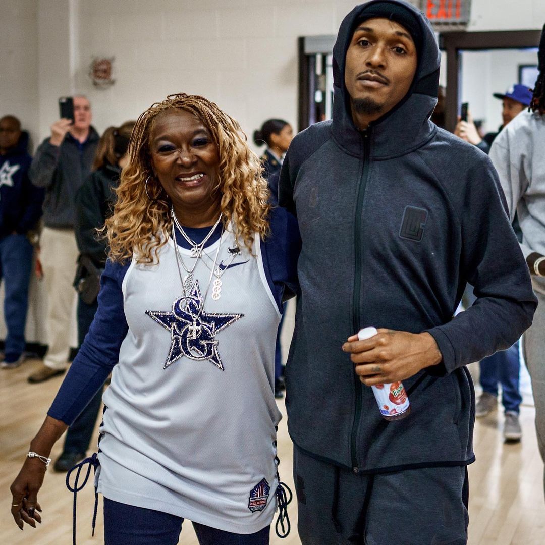 Lou Williams With His Mother Janice