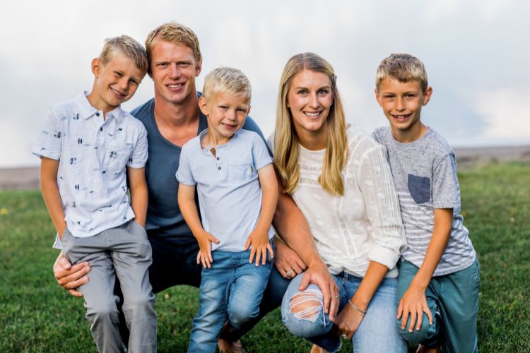 Erin Staal With His Wife And Three Sons