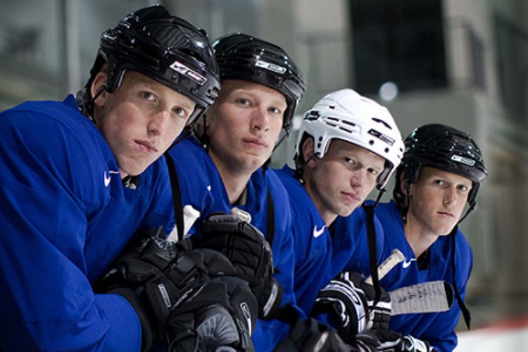 Eric Staal With His Three Younger Brothers