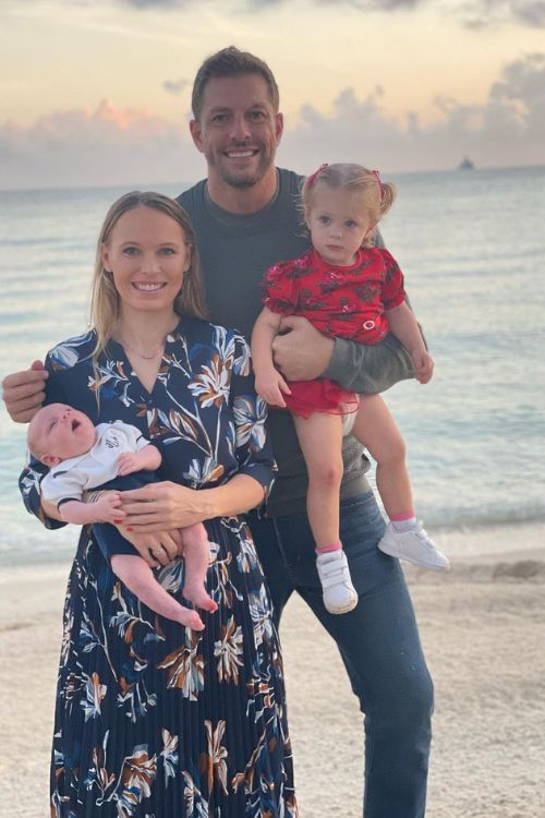 Caroline With Her Husband And Kids