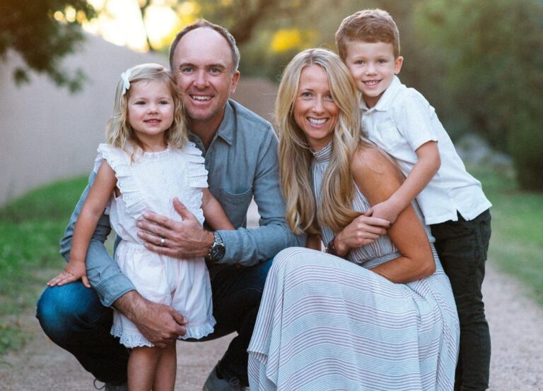 Martin Laird With His Wife And Two Children