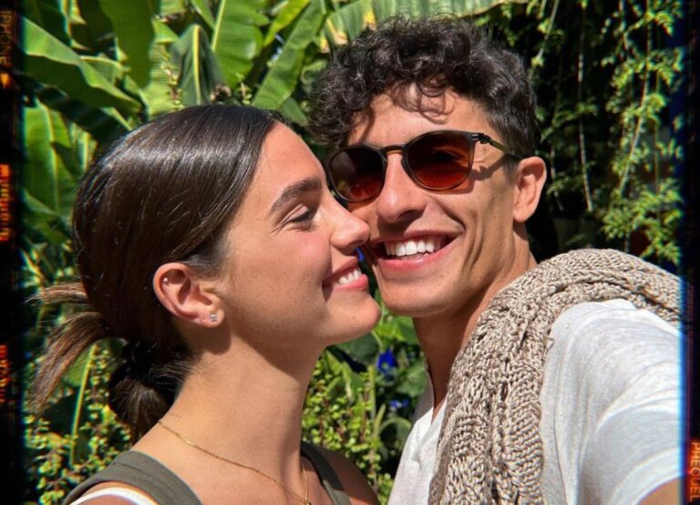 Marc Marquez With His Girlfriend Gemma Pinto