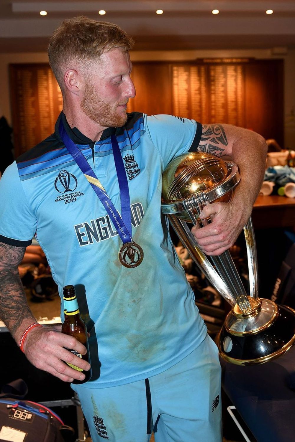 Benjamin Stokes With The Trophy