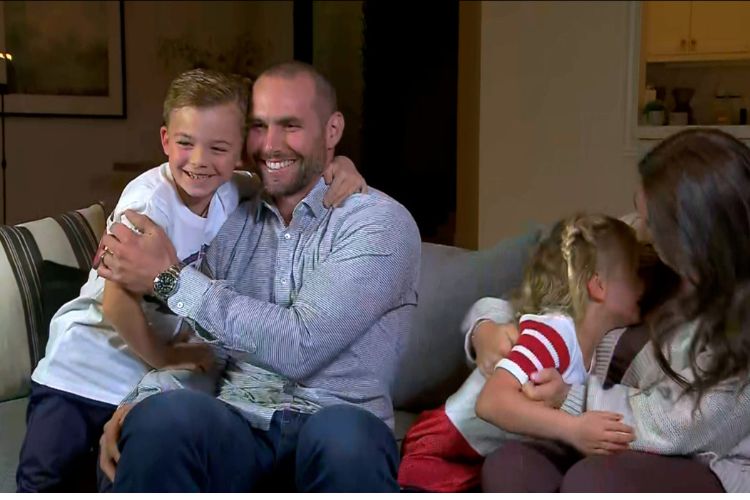 Major League Baseball (MLB) Player Paul Goldschmidt With His Wife And Kids