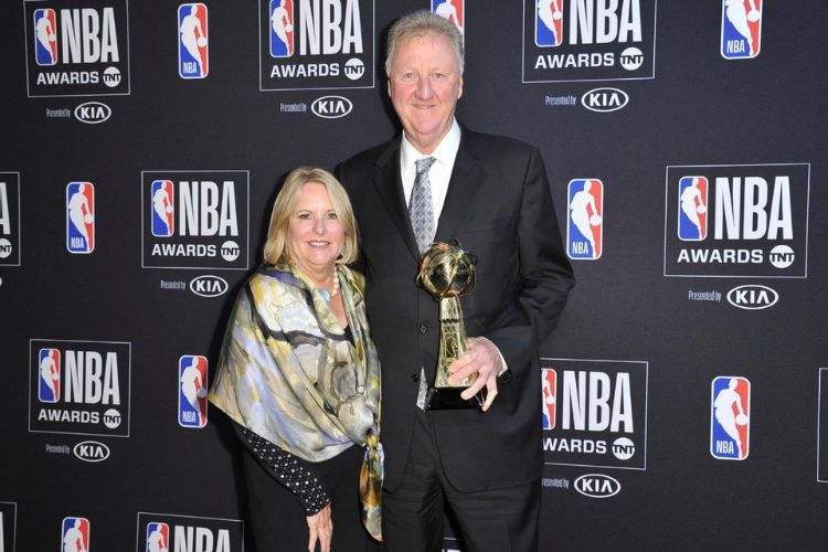 Larry Bird With His Wife