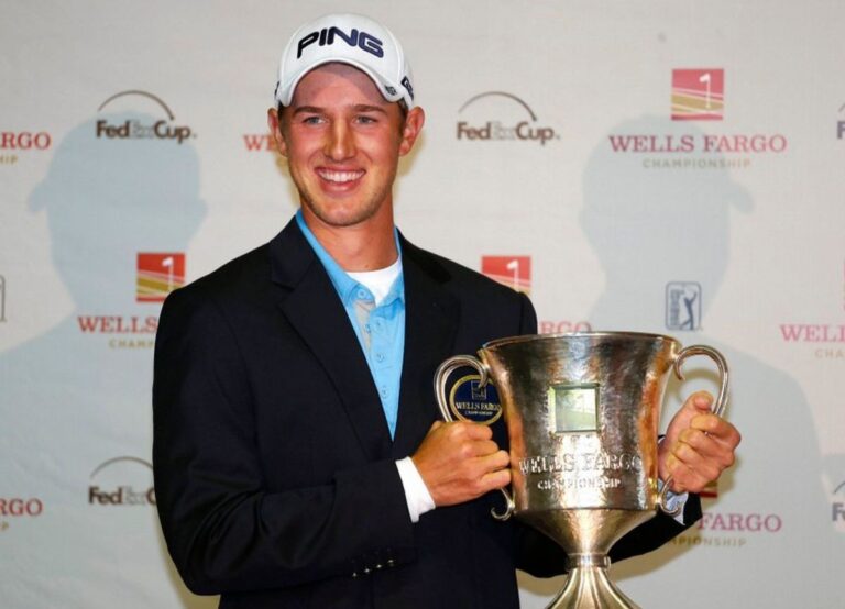 Derek Ernst With His First PGA Trophy